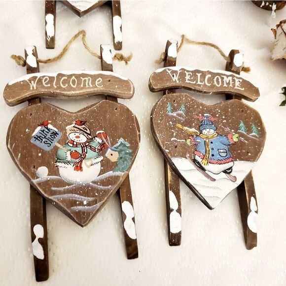 Christmas Hearts & Birds Decor Lot - Picture 2 of 8